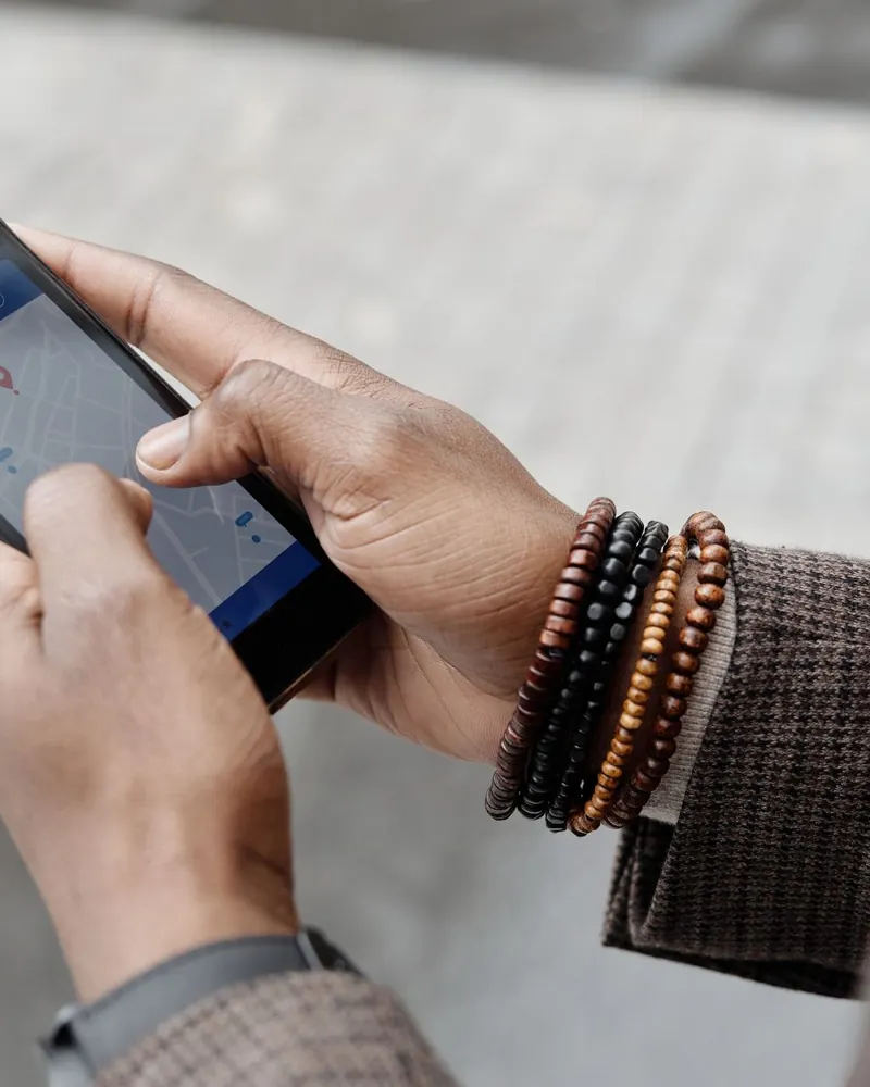 Checking a Google Maps listing on a phone